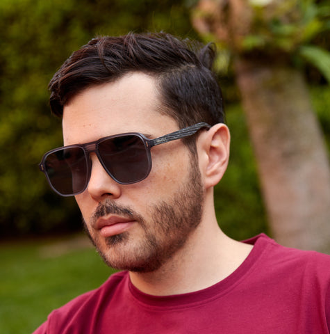 LET THERE BE ROCK - MATTE GRAY BLACK // Gafas de Sol con Madera
