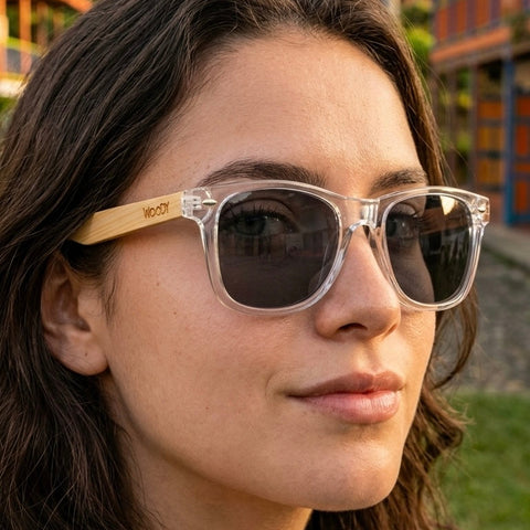 WALK THIS WAY - BLACK TRANSLUCENT // Gafas de Sol con Madera
