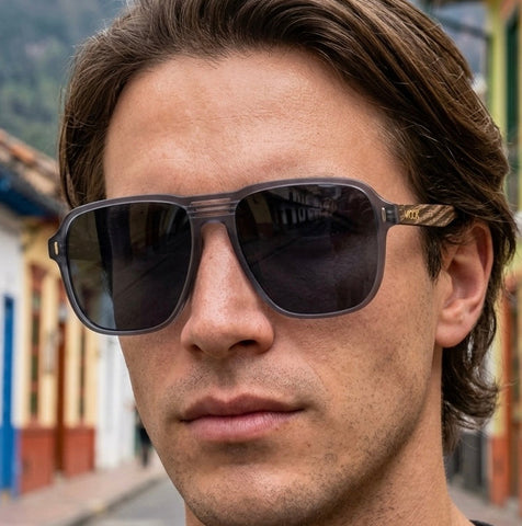LET THERE BE ROCK - MATTE GRAY BLACK // Gafas de Sol con Madera