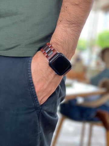 PULSO APPLE WATCH // Ebano y Sándalo Rojo