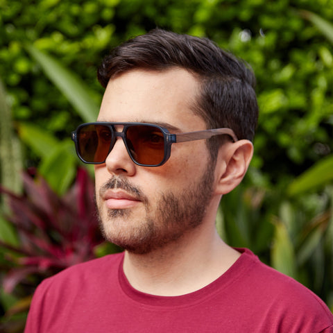 HIGH VOLTAGE - BLUE OAK // Gafas de Sol con Madera