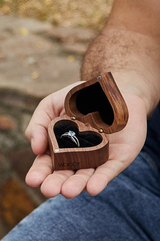 Caja de Madera para Anillo