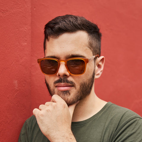 SWEET EMOTION - CARAMEL TRANSLUCENT // Gafas de Sol con Madera