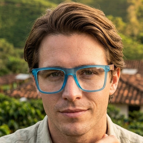 ENJOY THE SILENCE - DARK BLUE // Gafas de Sol con Madera