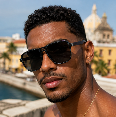 LET THERE BE ROCK - BLACK MARBLE // Gafas de Sol con Madera