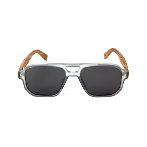 HIGH VOLTAGE - GRAY TRANSLUCENT // Gafas de Sol con Madera