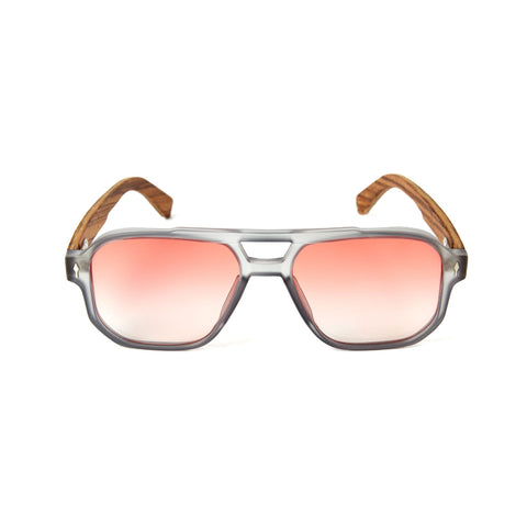 HIGH VOLTAGE - GRAY TRANSLUCENT // Gafas de Sol con Madera