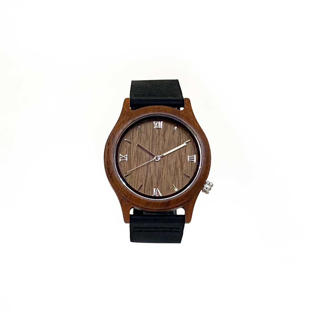 ATENAS // Reloj de Madera y Cuero